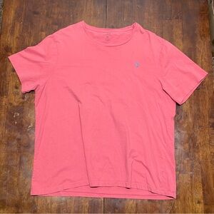 Polo Ralph Lauren Mens XXL Custom Fit T-Shirt Coral Pink Short Sleeve Tee